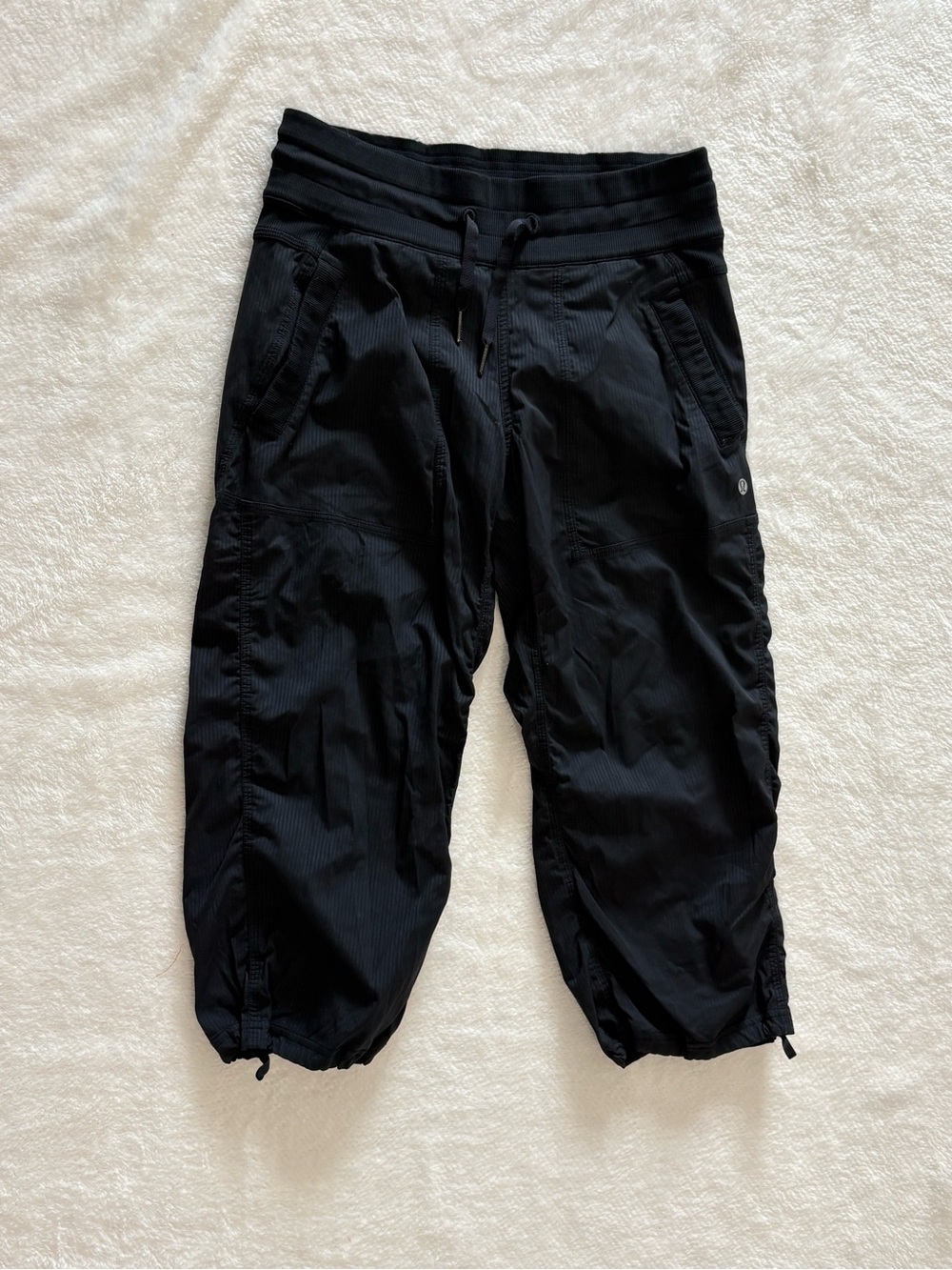 lululemon athletica Black Cropped Drawstring Pants